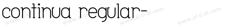 continua regular字体转换
